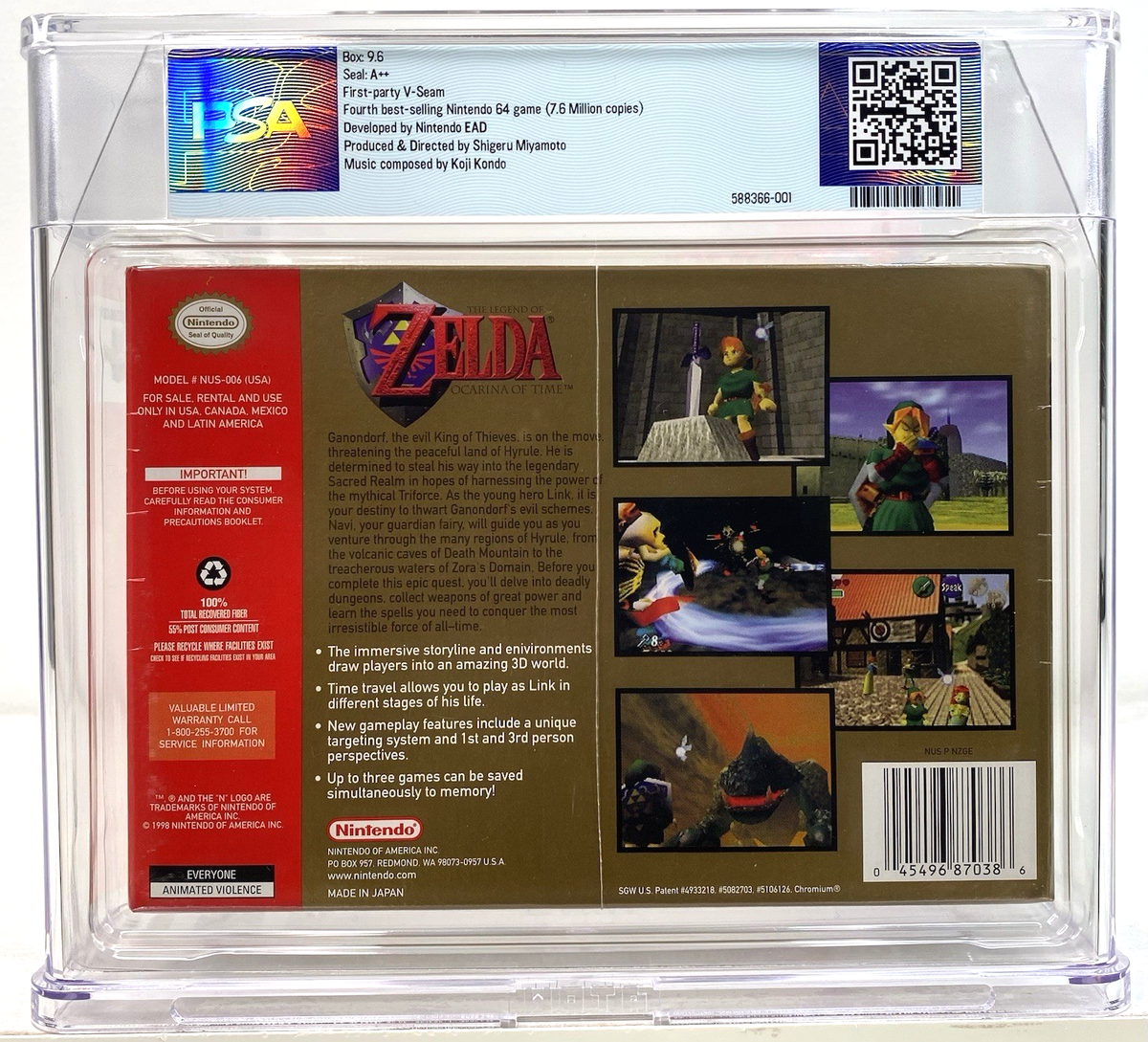 The Legend of Zelda Ocarina of Time Nintendo 64 N64 New 1998
