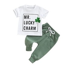 Toddler Baby Boy Valentines Day Clothes Mr Steal My 12-18 Months Clover Print