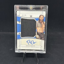2022 WWE PANINI CHRONICLES NATIONAL TREASURES ROMAN REIGNS MEMORABILIA AUTO 2/49