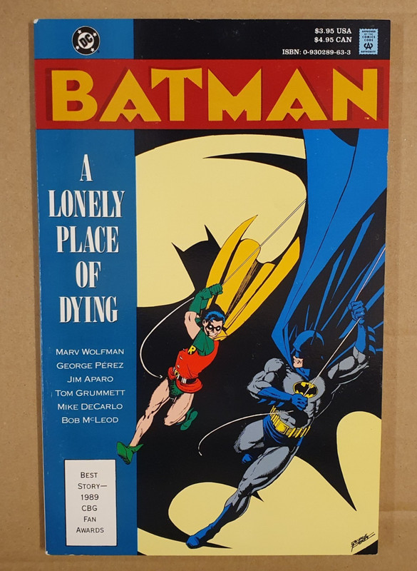 Batman: A Lonely Place of Dying Softcover TPB/Graphic Novel 1st Print (1990) VF