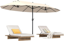 Outsunny Extra Large 15 Ft Patio Umbrella, Double-Sided Large Outdoor Umbrella w