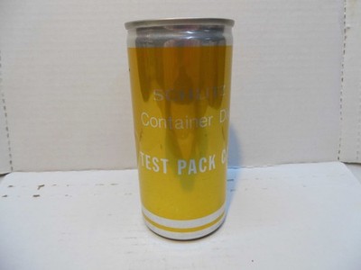 SCHLITZ 12 OZ CONTAINER DIV. TEST PACK CAN~YELLOW  STA~TOP (TALL CAN)
