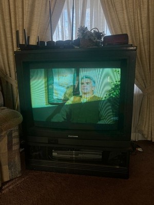 Vintage Retro Mitsubishi CS-3504 35 Inch Floor Model CRT TV - Great Condition