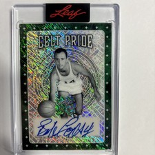 Bob Cousy #’d 3/3 Auto 2026 Leaf Metal Celt Pride Shimmer HOF Boston Celtics