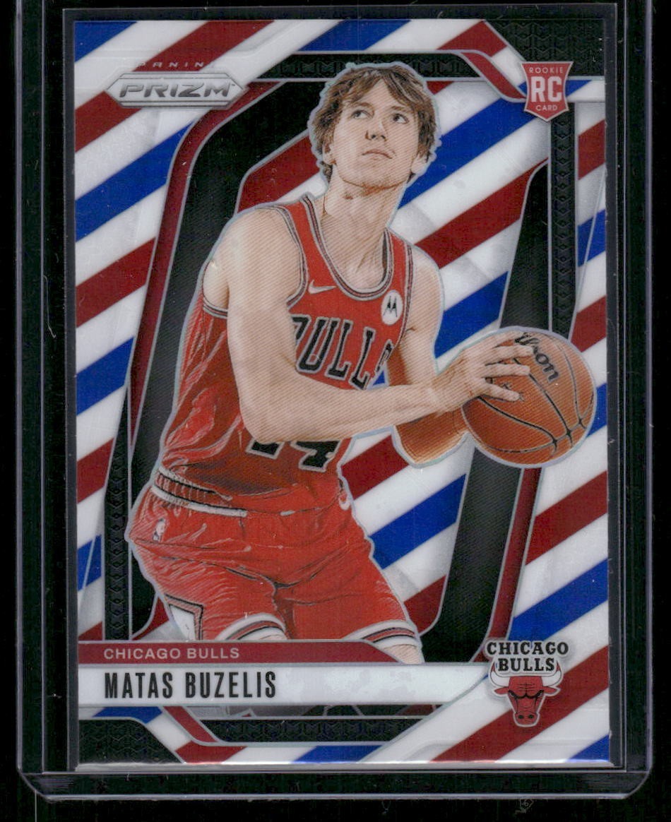 2024-25 Panini Prizm Matas Buzelis Red White Blue Rookie #252