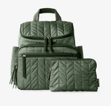 Skip Hop Forma Diaper Backpack + Parent Storage Pouch - Sage