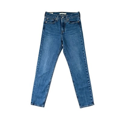 BIG E Levis Premium Jeans Womens 25 Blue Wedgie Straight Leg Medium Wash Denim
