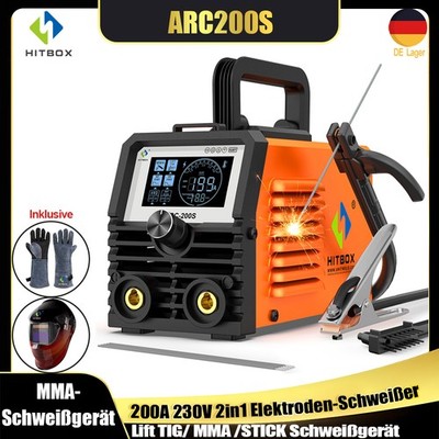 MMA/ARC Lift WIG Schweißgerät 240V E-Hand MMA 200A Inverter IGBT schweißinverter