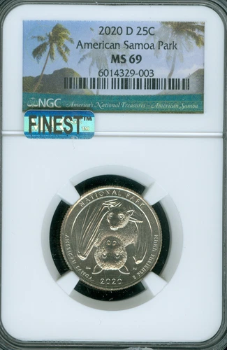 2020 D AMERICAN SAMOA NGC MS69 MAC FINEST & SPOTLESS *
