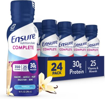 (24 Pack) Ensure COMPLETE Vanilla Nutrition Shake, Meal Replacement, 10 Fl Oz