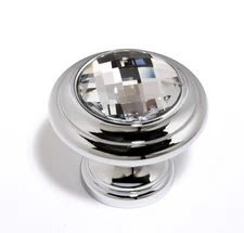 Alno Chrome Cabinet Knob C211 CLR PC Crystal 1.25 In Mushroom