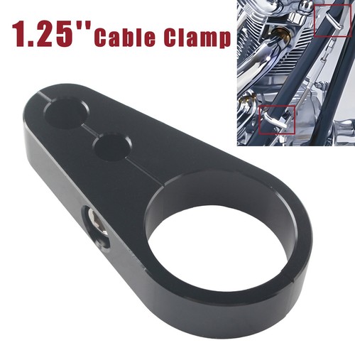 2PCS Brake Clutch Cable Wire Clamp Clip Fit Harley 1-1/4" Handlebar Chrome
