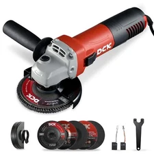 DCK Angle Grinder 4-1/2-Inch 6.7Amp Corded Angle Grinder 11800 RPM with 2 Saf...