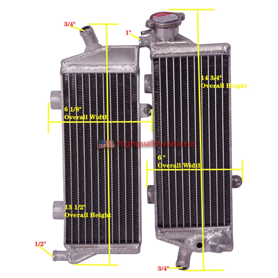 New All Aluminum Radiator For 2012-2016 KTM 500 EXC（Left&Right） Foto 2 de 4