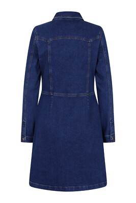 Ladies Denim Mini Holly Willoughby Shirt Dress Added Stretch 49.50 Ex M&S  | eBay UK