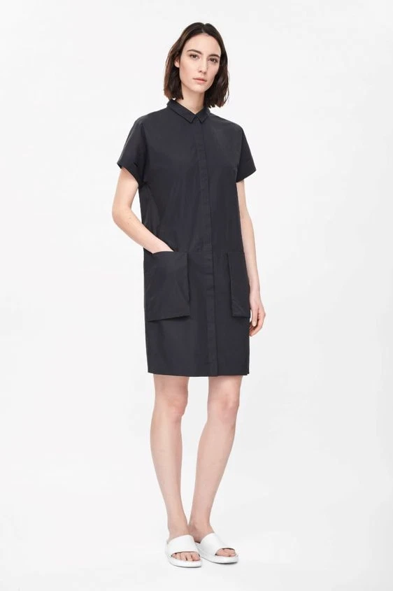 Cos navy top shirt dress