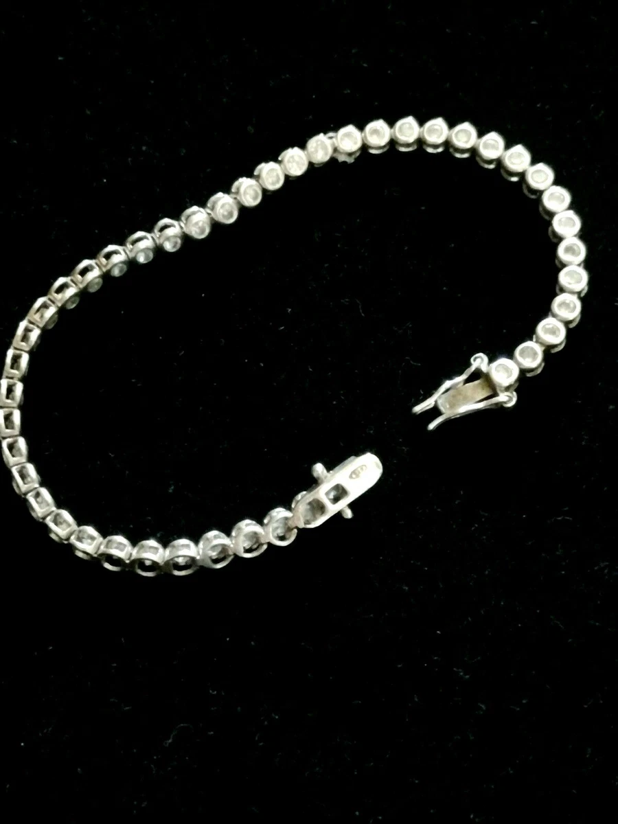 Bracciale Donna Con Cristalli E Zirconi – Argento A Forma Di Bambù, Regolabile | Gioielli Eleganti In Confezione Regalo