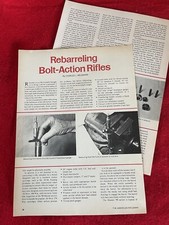 Vintage 1977 Re-Barreling Bolt Action Rifles Magazine Article/Print Ad