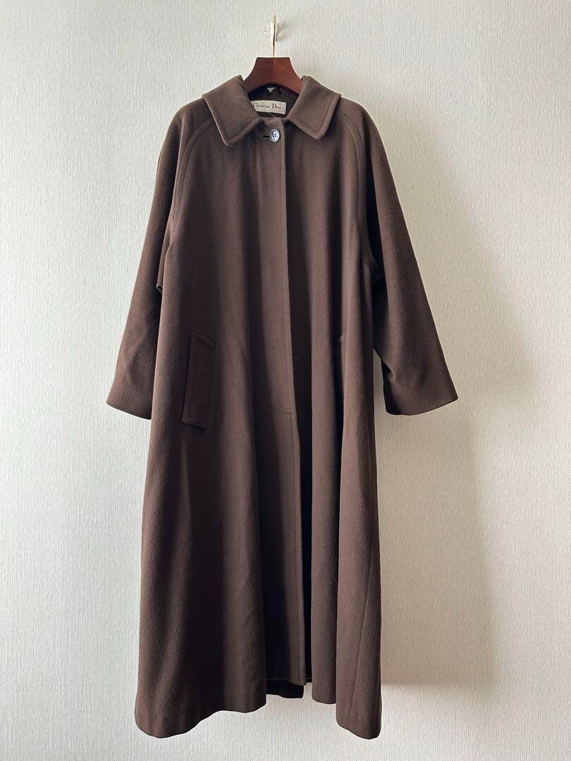 CHRISTIAN DIOR x LORO PIANA Long Coat Wool Brown Men's image 2