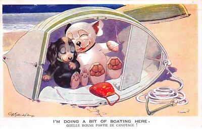 Illustratoren - Nr. 69183 - I'M Doing A Bit Of Boating Here - Chiens IN Eine B