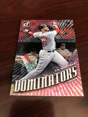 2019 DONRUSS PINK FIREWORK HOLO DOMINATORS J.D. MARTINEZ D2 RED SOX *Mint*