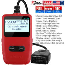 Automotive Check Engine Fault Scanner OBD2 EOBD Code Reader Car Shut Off Light 