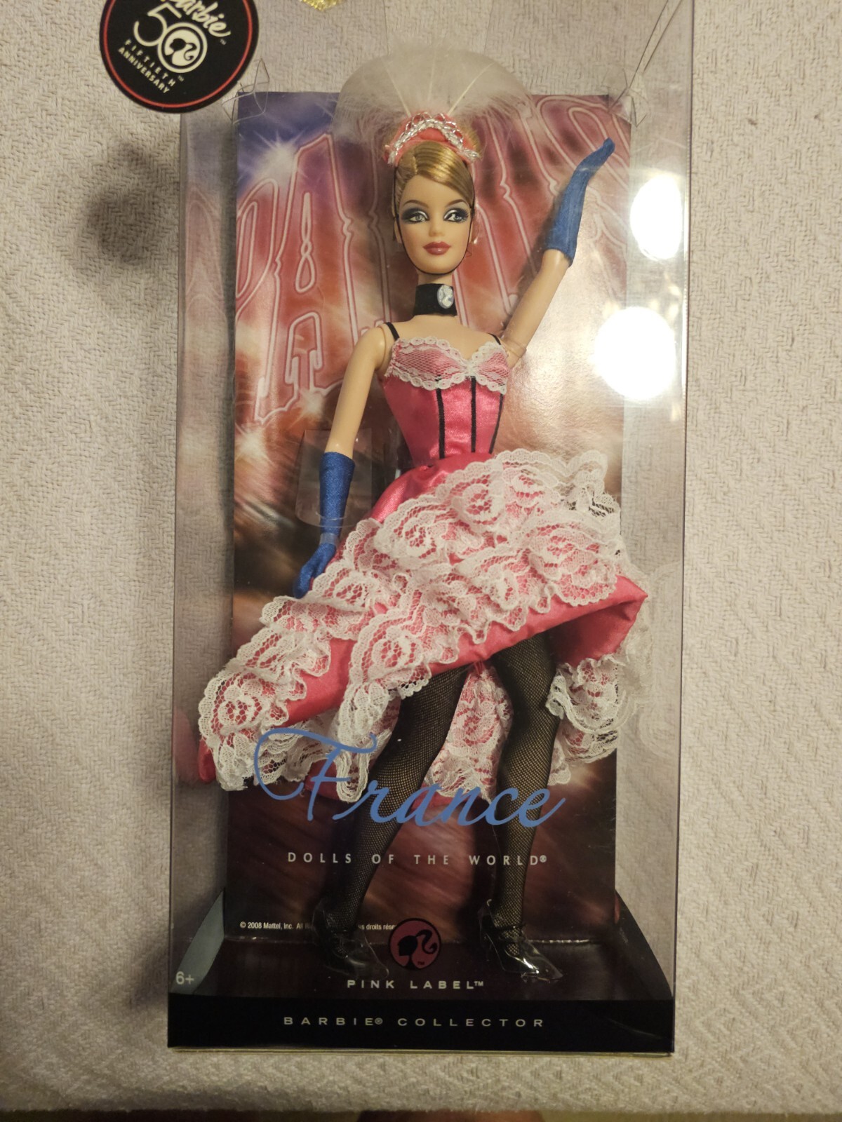 Barbie Collector Pink Label France Dolls Of The World 50th Anniversary Mattel