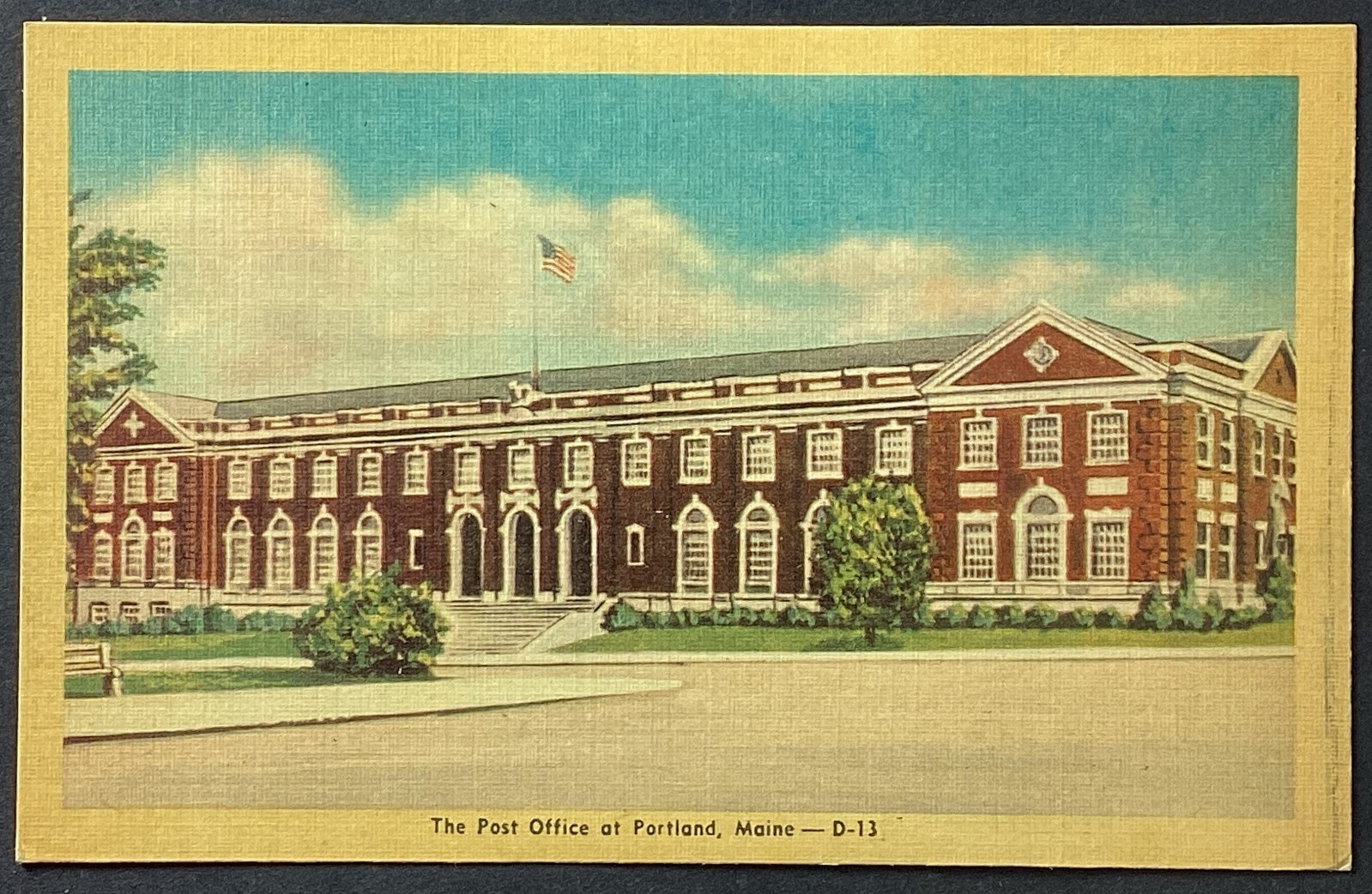 Portland Maine Post Office Vintage Linen Postcard Unposted eBay