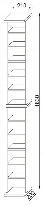 VCM 24002 Bigol DVD/CD-Regal Rack, nussbaum DE - Bild 2 von 2