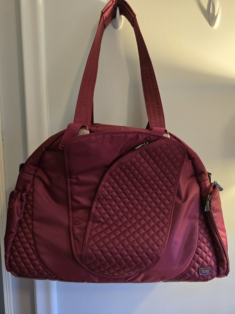 Lug Cartwheel Fitness Overnight Bag Cranberry Pink Red Yoga NWOT