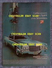 1970 Cadillac Sedan Deville Vintage Large Ad ...spirit Of The Seventies