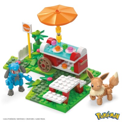 Mega Bloks Pokémon Abenteuerwelt Picknick auf dem Hügel mit Eevee und Riolu - Par