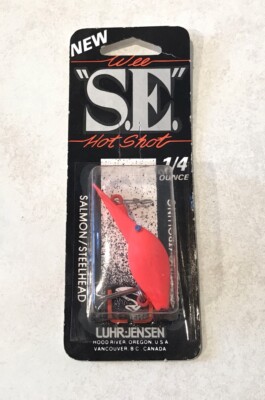 Luhr Jensen 1/4 oz Hot Shot S.E. FLO RED FIRE Fish Plug Lure PRE RAPALA USA NEW