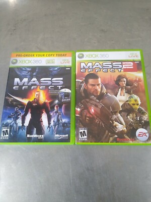 Mass Effect 1 and 2 (Microsoft Xbox 360 Video Games) Bundle Lot - TESTED