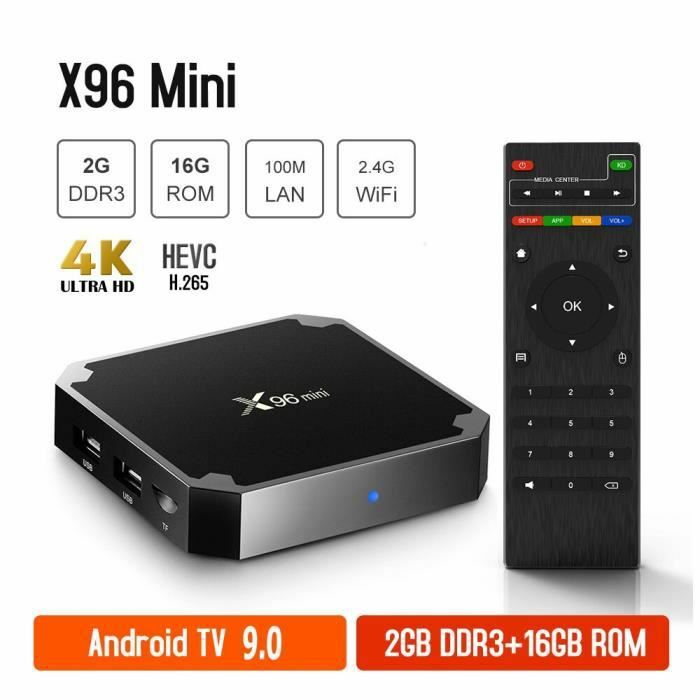 Décodeur TV X96 Mini Android Smart Box 2Go 16Go Media Player Internet
