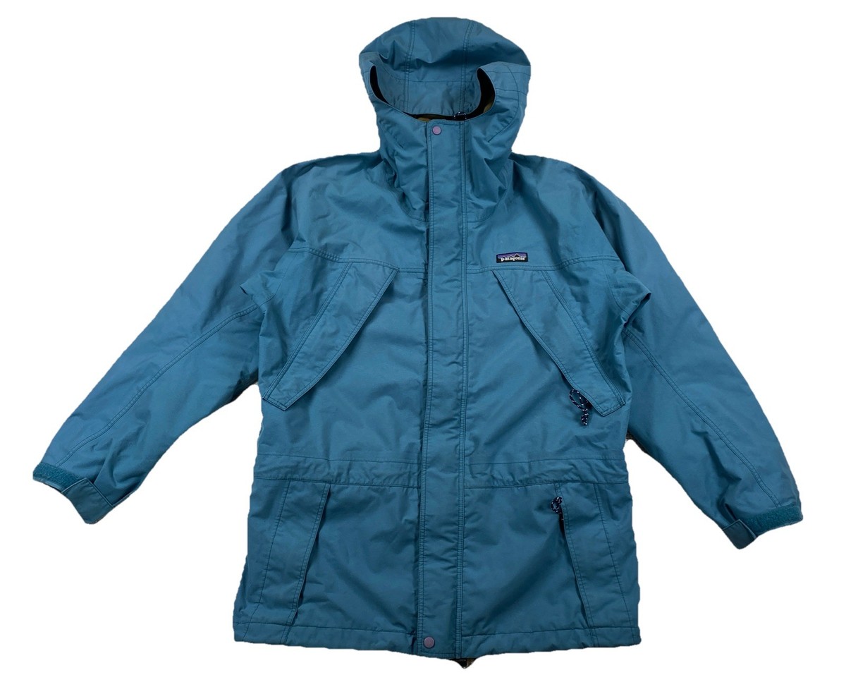 ジャケット・アウター 90s patagonia Storm Jacket SIZE:XS Patagonia Unisex Storm Jacket Hooded Size XS Teal Full Zip Vintage