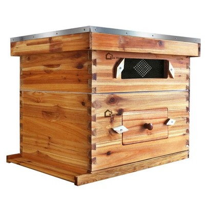 10 Frame Bee Hive Complete Beehive Kit Wax Coated 1 Deep Box & 1 Medium Box