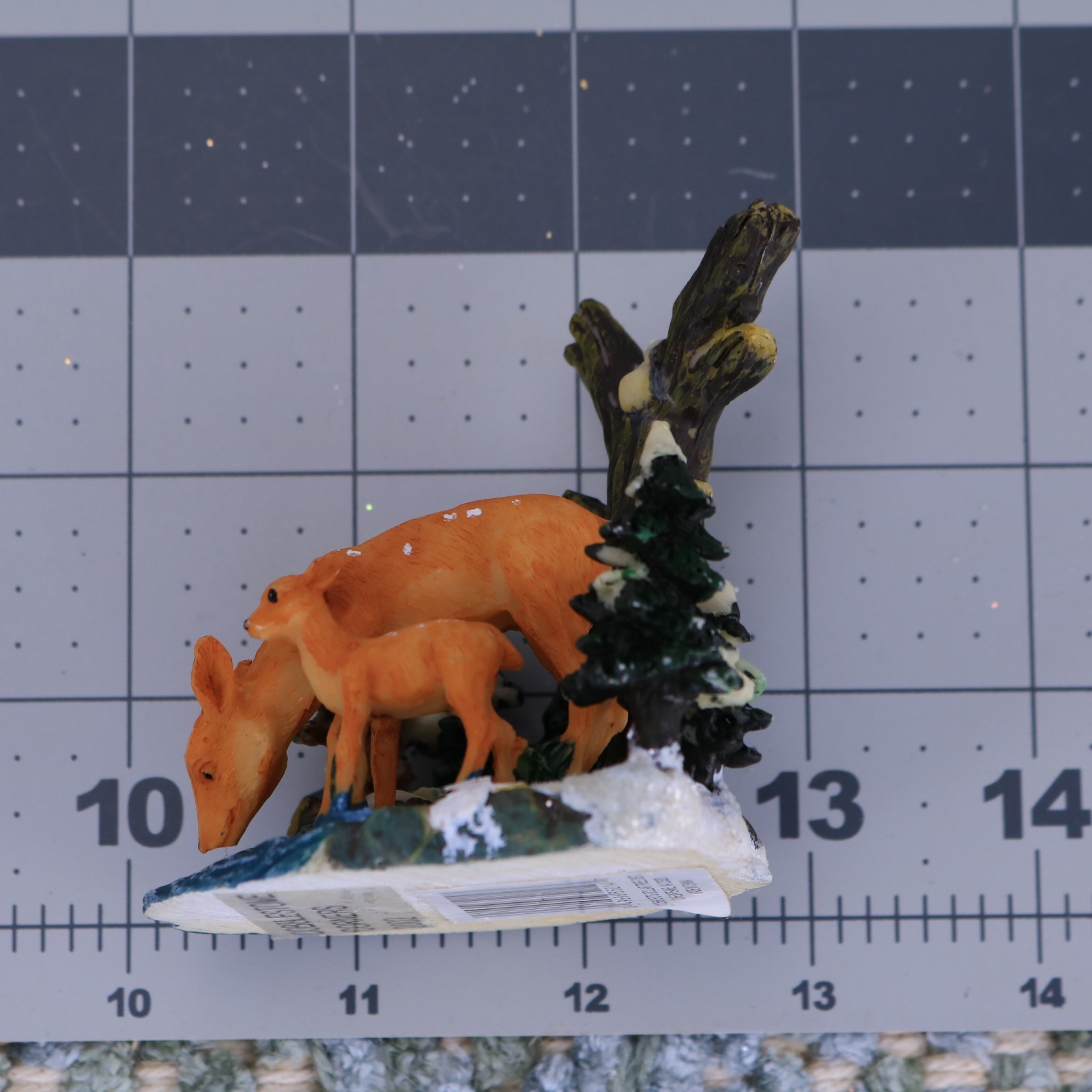 🦌 COBBLESTONE CORNERS 2002 Deer & Squirrel Wildlife Christmas Village Accessory