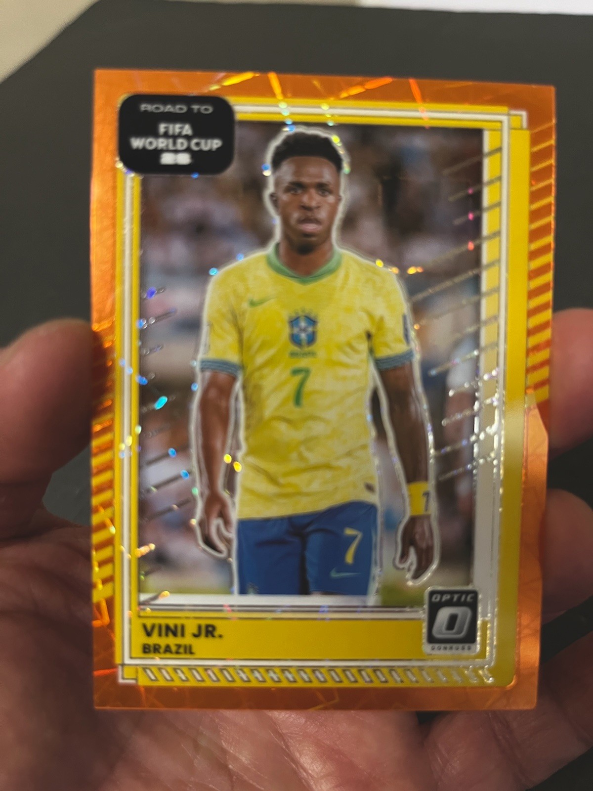2025-26 Donruss FIFA WORLD CUP ORANGE VELOCITY PRIZM /199 Vini Jr. Brazil #179💥 view 3