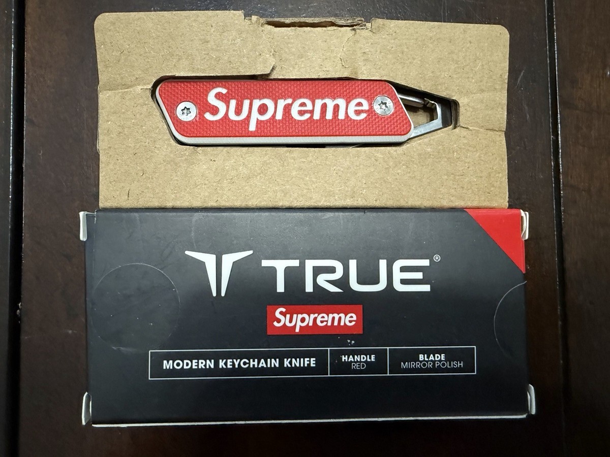Supreme True Modern Slip Joint Keychain Pocket Knife Red | eBay