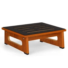 Wooden Step Stool with Non-Slip Rubber Feet Step, Heavy Duty Platform Steppin...