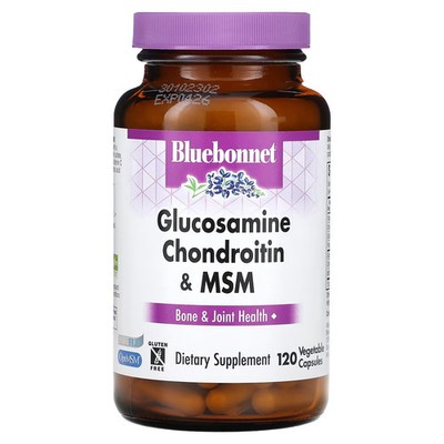2 X Bluebonnet Nutrition, Glucosamine Chondroitin & MSM, 120 Vegetable Capsules