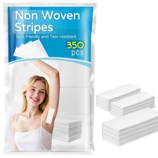 350 Wax Strips for Hair Removal – Non-Woven Fleece Strips for Body & Face