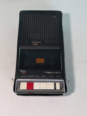 Vintage Realistic Cassette Tape Recorder Model # CTR-19 Untested Parts/Repair
