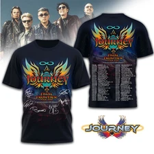 Journey Final Frontier Tour 2026 T-Shirt Double Sided Concert Rock Band Tee