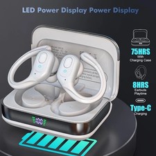 Bluetooth Headphones Wireless Earbuds with 75Hrs Playback, LED Display Charging