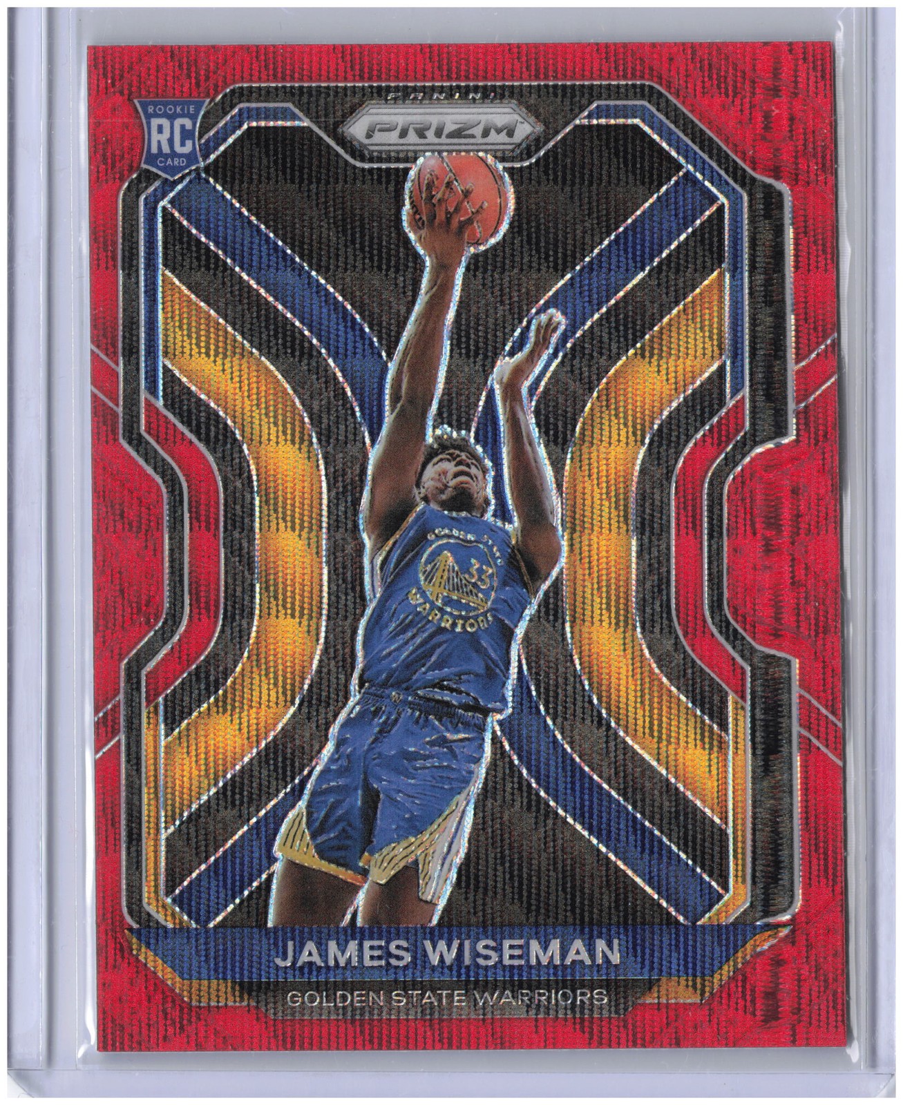 2020-21 Panini Prizm #268 James Wiseman Orange Ice Prizms
