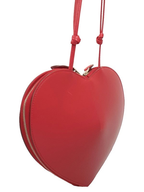 ALAIA Le Coeur Leather Red Shoulder Bag #2496 image 2