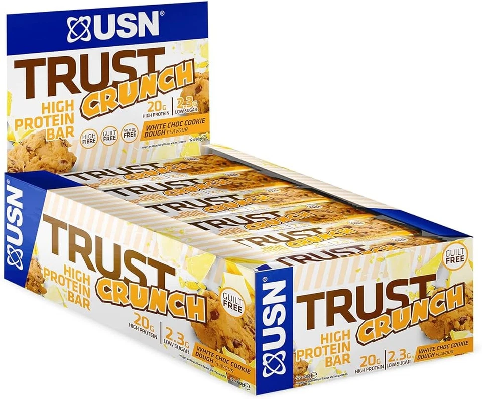 USN TRUST Crunch Bars 12 x 60g - kurz datiert