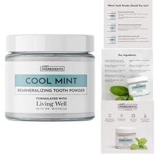 Remineralizing Tooth Powder - Gentle Fluoride-Free Clean,  & Natural
